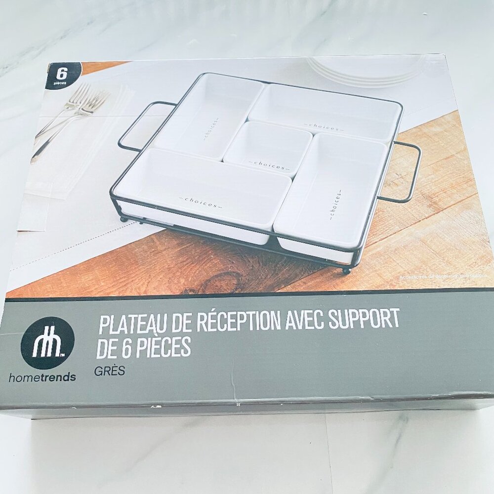 BINB Hometrends 6 -piece Entertainment Set Serving Set with Rack